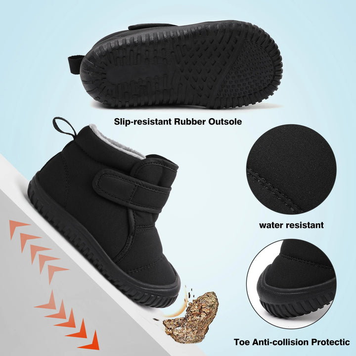 New 2024 Kids Snow Boots Girls Ankle Winter Boots Warm Plush Boys Fur Shoes Children Platform Boots Size 20-28