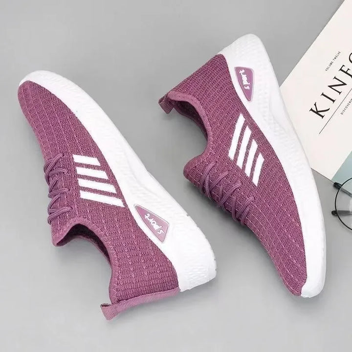 Women's light running shoes,Adult sneakers,  net shoes, comfortable soft soled sneakers, women's breathable casual single shoes
