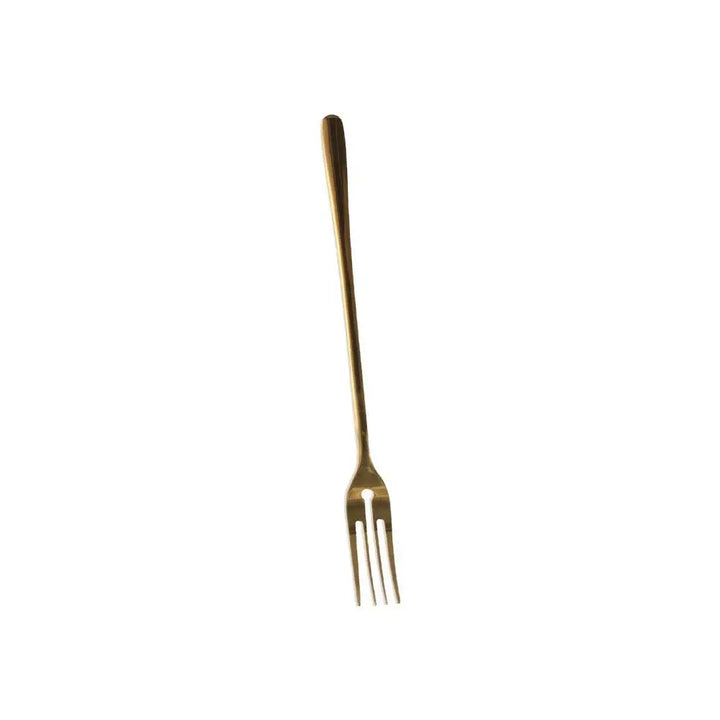 Kitchen Utensils Long Handle Stainless Steel Dessert Fork Silver/gold Korean Dinner Fork Four Tine Fruit Forks Restaurant