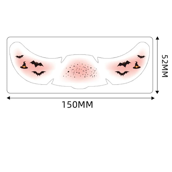 Halloween Face Tattoo Sticker Hot Stamping Freckles Makeup Radiation Fake Freckles Temporary Tattoo Stickers Face Makeup Patch