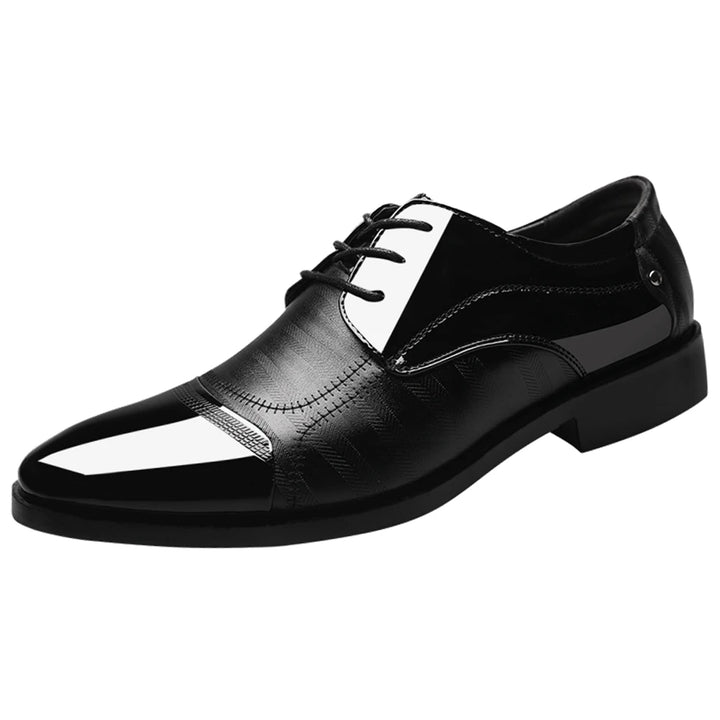 New Leather Shoes Men Lace Up Formal Dress Shoes Luxury Business Oxford Male Office Wedding Dress Shoes Footwear