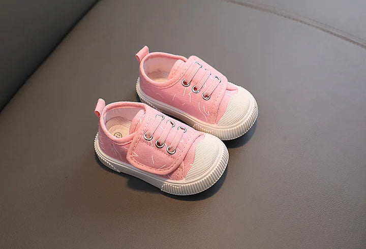 Kids Shoes for Girls Boys Sneakers Canvas Toddler Candy Color Breathable Shoes Soft Bottom Anti Slip Running Sport Casual Shoes
