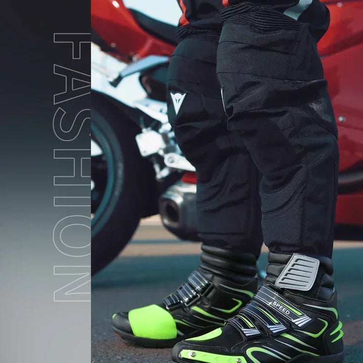 Boots Motorbike Racing Ankle Men Leather Motos Breathable Anti Slip Wear-resistant Riders Length Shoes 2025 New Motorcycle Boots