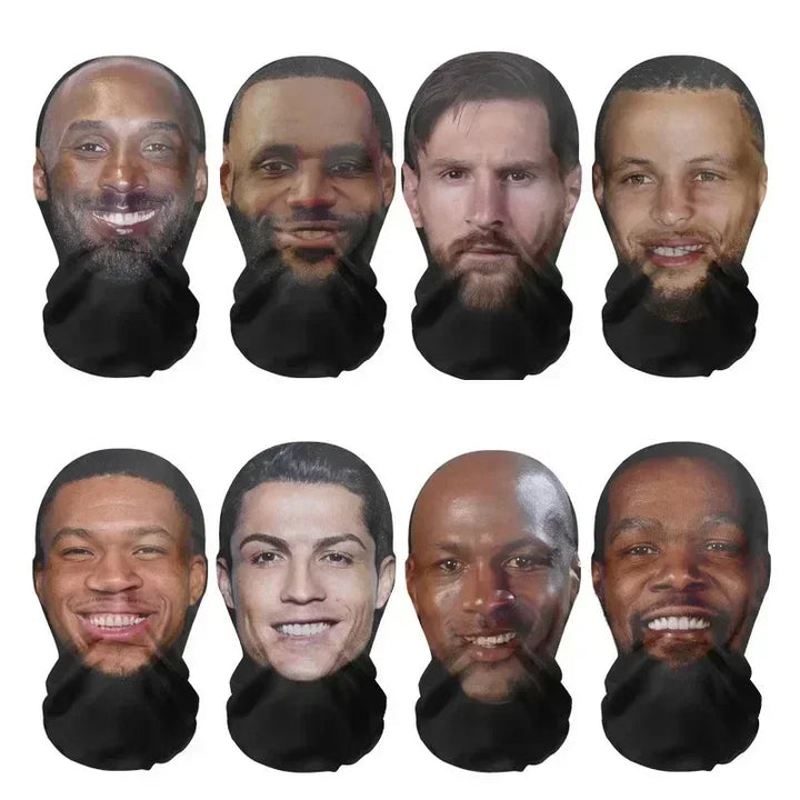 Cosplay Headwear Hip Hop Fashion Hood Hat Headgear New 3D Printed Kanye Mask Elastic Mesh Halloween Decor Full Face Mask Unisex
