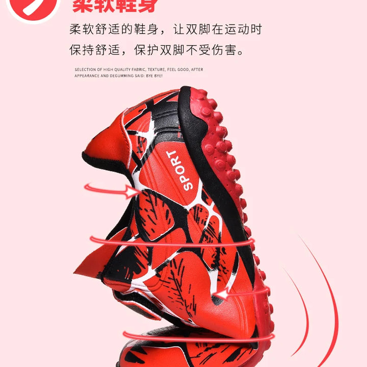 Kids Football Boots Child Soccer Shoe Anti Skid Boys Turf Cleats Hard Court Youth Training Trainers Children Futsal Sneakers