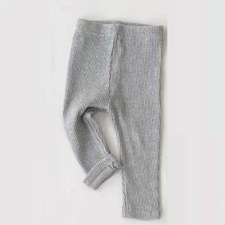 Baby Solid Leggings Girls All-match Striped Skinny Pants Kids Cotton Elasticity Slim Pants Newborn Boy Stretch Trousers
