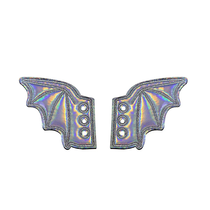 Halloween Party Bats Wings Shoes Charms Accessory Boots Bat Wings Lace Up Sport Shoes Wings DIY Skate Punk Shoe DIY Decorations