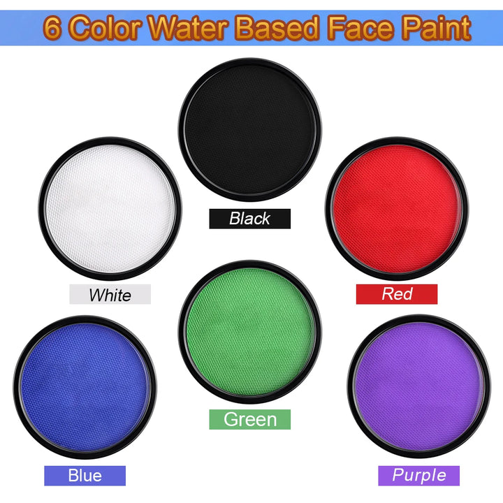 30g Monochrome Water Soluble Face Body Paint Vibrant DIY Makeup for Christmas Parties Long-Lasting Professional Quality Cosmetic