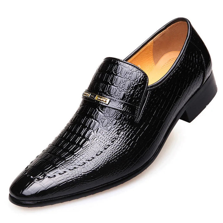 Mens PU Luxury Crocodile Pattern Men Business Dress Shoes Leather Casual Social Shoe Male Wedding Footwear Zapatos Hombre
