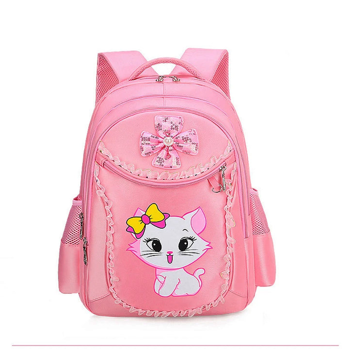 3PCS Kid Backpack For Girls Cartoon Cat Bowknot Children Lovely Bookbag with Lunch Box Schoolbag Gift Girl Backpack Waterproof