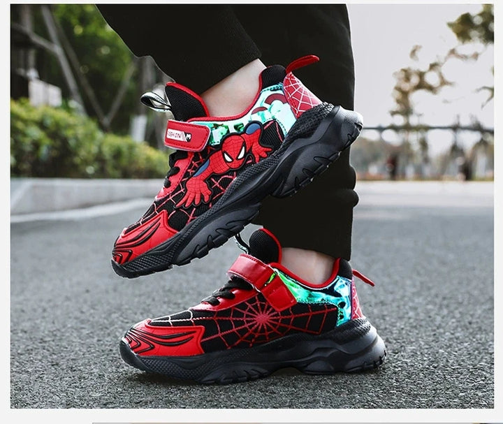 Kids Sneakers Boys Tennis Shoes Comfortable Mesh Shoes Lightweight Outdoor Children's Sports Walking Black Blue Shoes Size 27-37