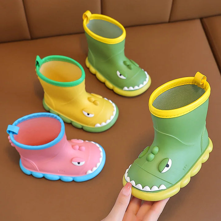Rain Boots Kids Boy Waterproof Light and Handy Toddler Water Shoes for Girls Children Rain Boots