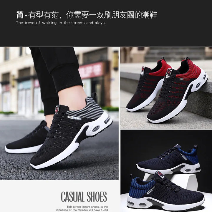 Shoes men 2025 new trend men's shoes breathable lace-up running shoes Korean version light casual sports shoes