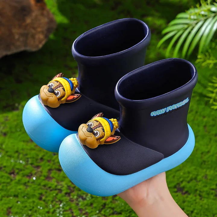 Paw Patrol Kids' Rain Boots For Boys Girls Toddler Lightweight Anti Slip Baby Water Shoes Kindergarten Cute Waterproof Footwear