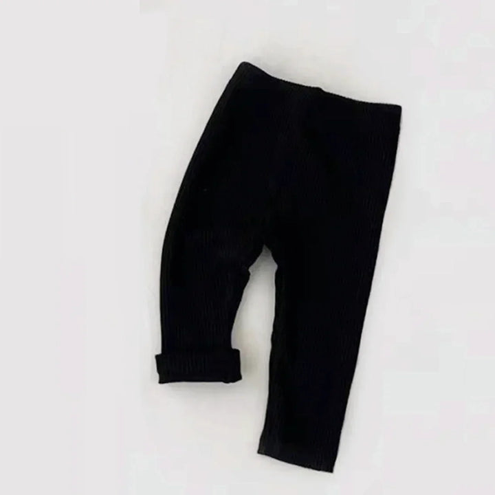 Baby Solid Leggings Girls All-match Striped Skinny Pants Kids Cotton Elasticity Slim Pants Newborn Boy Stretch Trousers