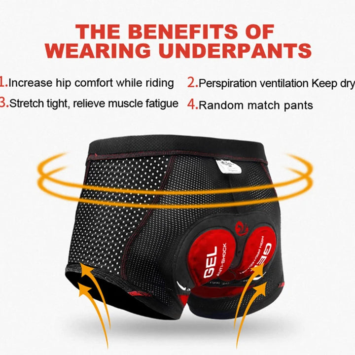 X-TIGER Cycling Shorts Breathable Mesh Cycling Underwear 5D Gel Pad Shockproof MTB Bike Shorts Men Shorts