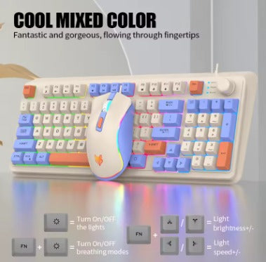 K820 GlowSet – USB Wired Gaming Keyboard & Mouse Combo