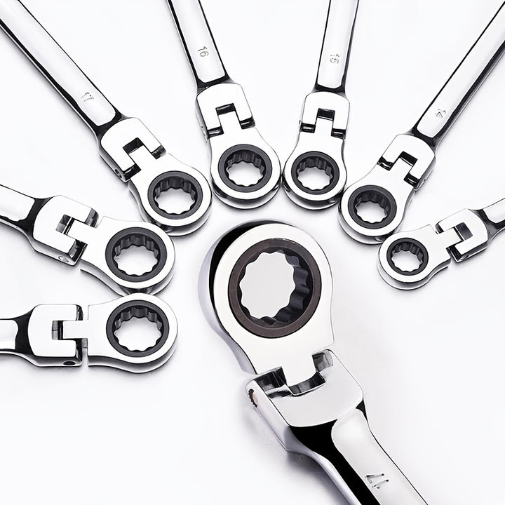 1pc/12pcs, Ratchet Wrench With Flexible Head, Dual-use Ratchet Tool Automotive Hand Tool Ratchet Wrench