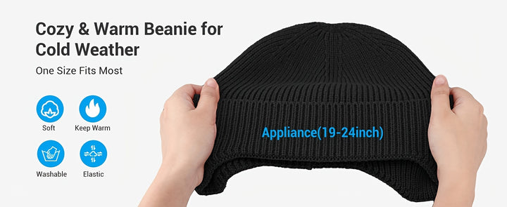 Snow Skiing Warm Wireless Beanie Hat Cold proof Music Earphone Ear Protector Woolen Hat
