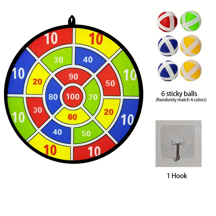 12pcs Sticky Ball Dart Plate Set, Indoor Outdoor Toys, Parent-child Interaction, Birthday Gift, Party Game Supplies