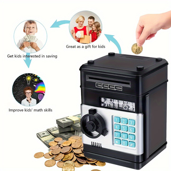 Save Smart, Play Hard!
This electronic coin bank features password protection and a large capacity—making saving money fun and secure for kids aged 3–12. A perfect gift for boys and girls ! 💰🔐🎁