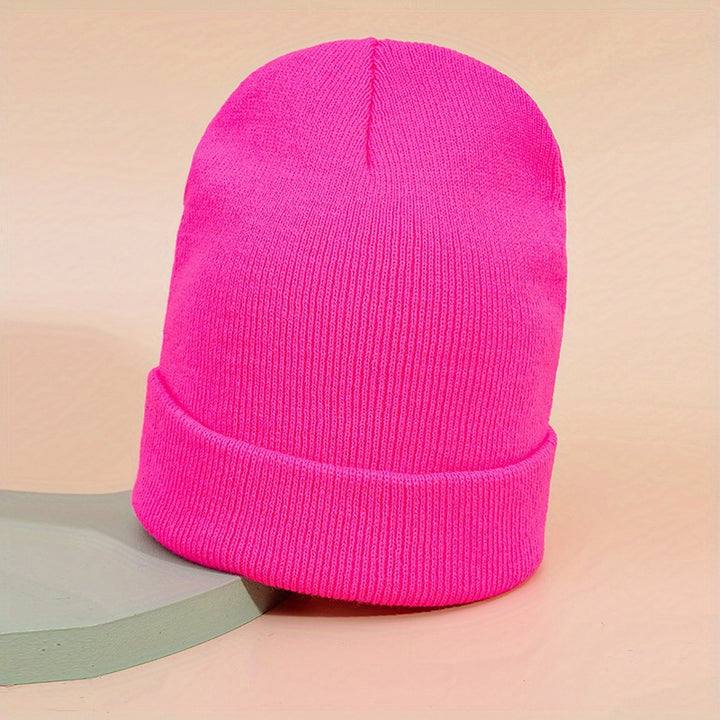 Trendy Candy Color Basic Beanie Simple Casual Knit Hats Elastic Coldproof Skull Cap Cuffed Beanies For Women Men Autumn & Winter