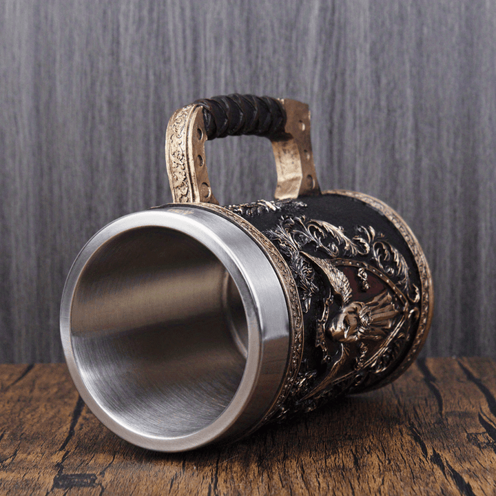 1pc Horror Death Coffee Mug - 600ml/20oz Stainless Steel Grim Reaper Skull Water Cup - Unique Summer Winter Drinkware for Home Kitchen, Spooky Birthday and Halloween Gifts