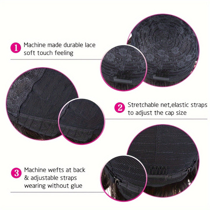 [Popular Choice] Chic Short Pixie Cut Wig - 100% Brazilian Virgin Human Hair, Afro Kinky Curly Style, 150% Density, Rose Net Cap for Women, Short Curly Wig, Rose Net Cap