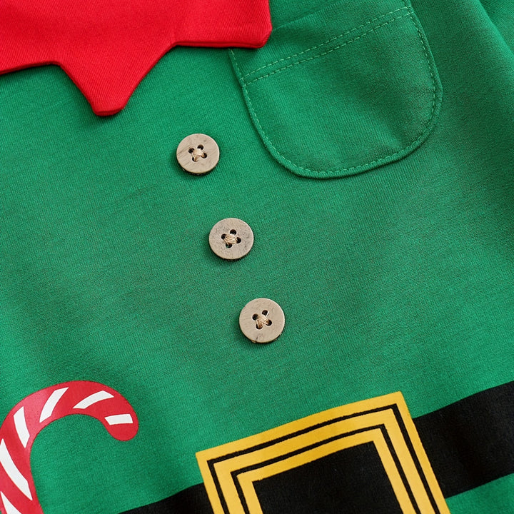 Cute & Creative Christmas Style Baby Boys & Girls Jumpsuit + Hat - Spring & Autumn & Winter 2pcs