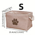 Rectangle Pet Storage Basket - Collapsible Fabric Organizer with Sturdy Rope Handle for Toys, Cloth, and Accessories - Space-Saving, Portable, and Easy to Clean