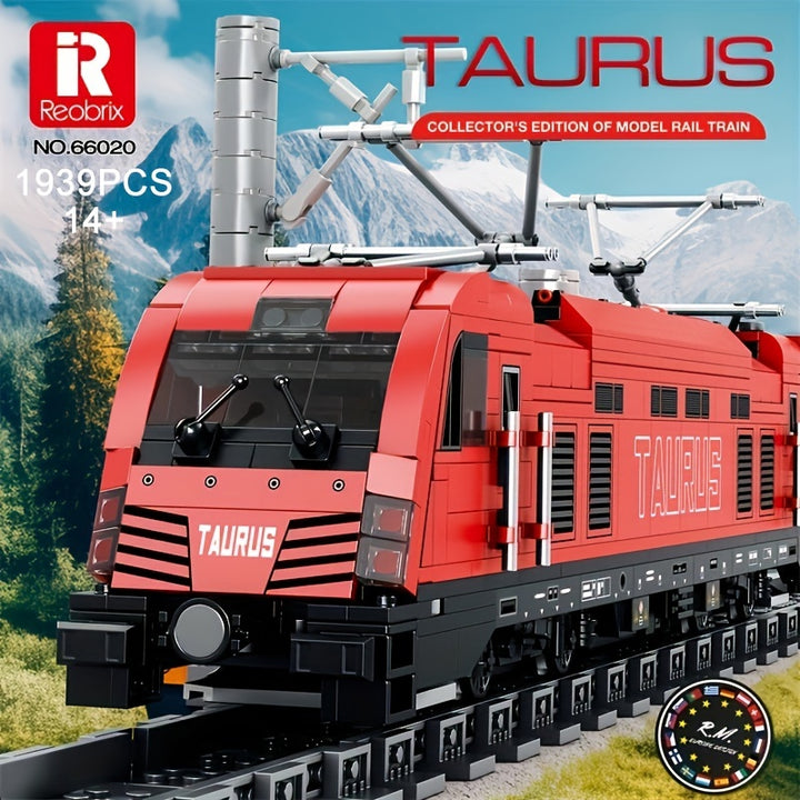 1939pcs Electric Passenger Train Building Blocks Toy, Creative Home Accessories, Party Table Decorations, Mini Building Blocks, Holiday Toys, Christmas Gifts