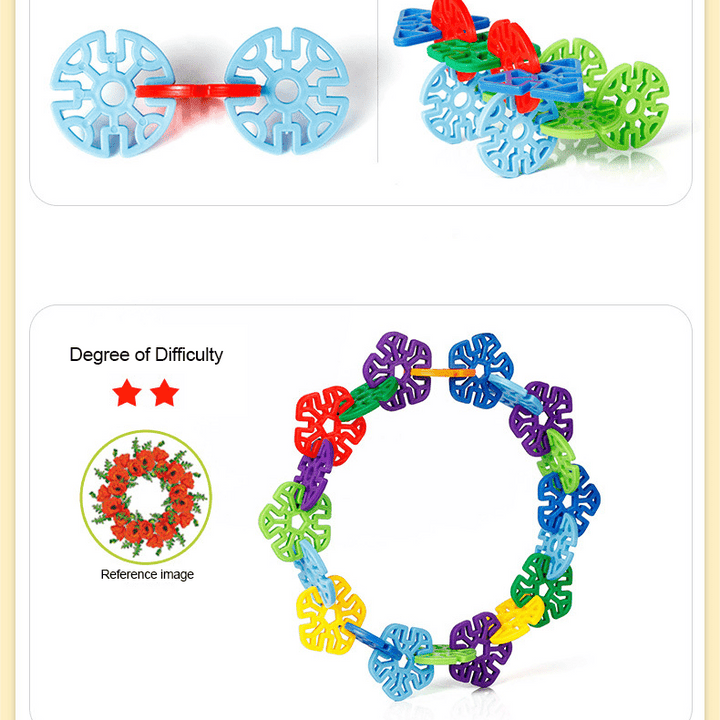 Build, Create, Imagine!
This 98-piece snowflake building block kit lets kids explore endless shapes and structures while boosting creativity, motor skills, and problem-solving. Fun, educational, and perfect for boys and girls. Random colors included! 🧩🌈