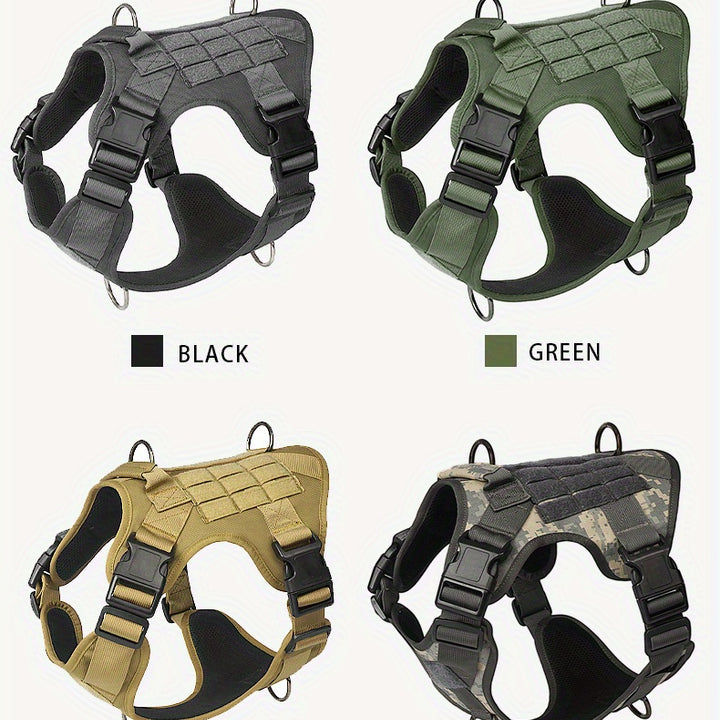 Heavy Duty Adjustable Dog Harness With Handle For Running And Training - Perfect For Medium And Large Dogs