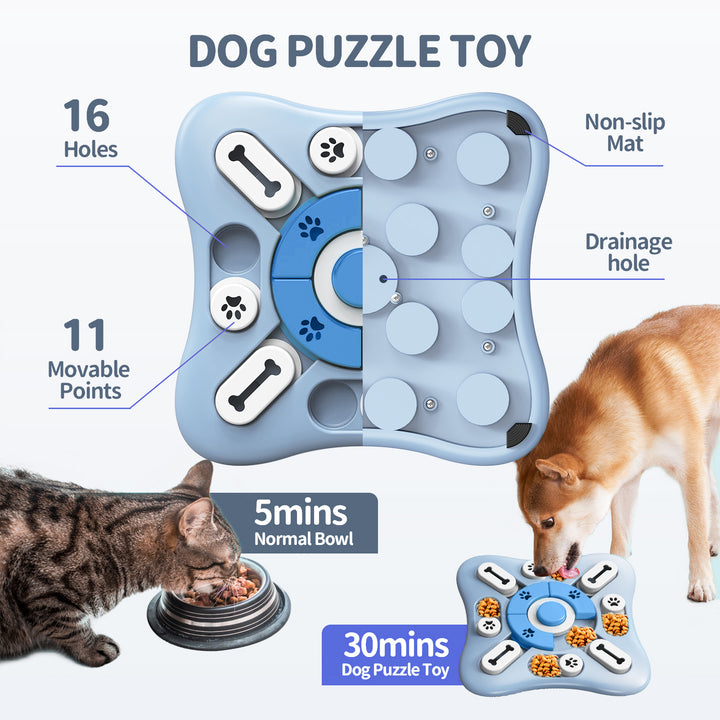 SmartDog IQ Challenge Treat Puzzle Toy - Exciting Squeaky Games to Engage & Enrich Your Pups Mind, Perfect for Dogs of All Sizes!