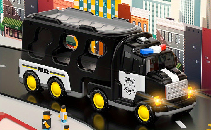 5-in-1 Action-Packed Fun!
This police truck toy set includes 5 vehicles with lights and sound—perfect for kids ages 3–8. Built for imaginative play and adventure, it’s a top gift for birthdays, Christmas, or any special occasion! 🚓🎉🚨