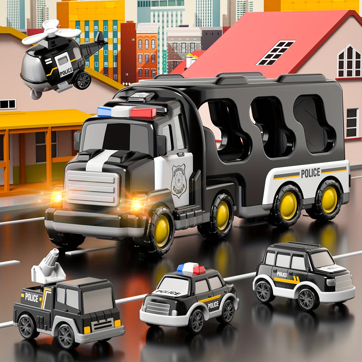 5-in-1 Action-Packed Fun!
This police truck toy set includes 5 vehicles with lights and sound—perfect for kids ages 3–8. Built for imaginative play and adventure, it’s a top gift for birthdays, Christmas, or any special occasion! 🚓🎉🚨