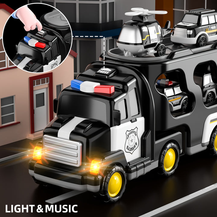 5-in-1 Action-Packed Fun!
This police truck toy set includes 5 vehicles with lights and sound—perfect for kids ages 3–8. Built for imaginative play and adventure, it’s a top gift for birthdays, Christmas, or any special occasion! 🚓🎉🚨