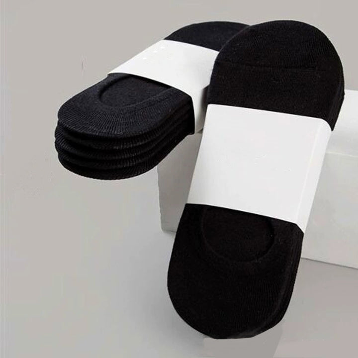 3/5/10 Pairs Men's Cotton Blend Plain Color Breathable Sweat Resistant Anti-odor No Show Socks