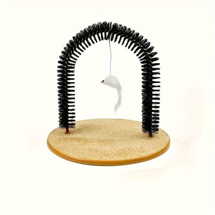 1pc Grooming Brushes And Tickle Toys That Cats Can't Resist - Cat Arch Self Groomer: Pamper Your Cat With Massages And Grooming Brushes!