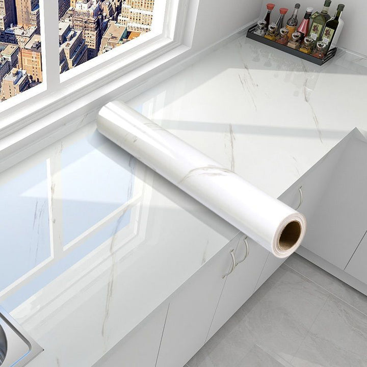 Extra Thick Vinyl Self-Adhesive Wallpaper, Waterproof and Oil Proof, Removable Peel and Stick Wall Stickers for Bathroom and Kitchen, Brick Stone Wood Pattern, Random Matc