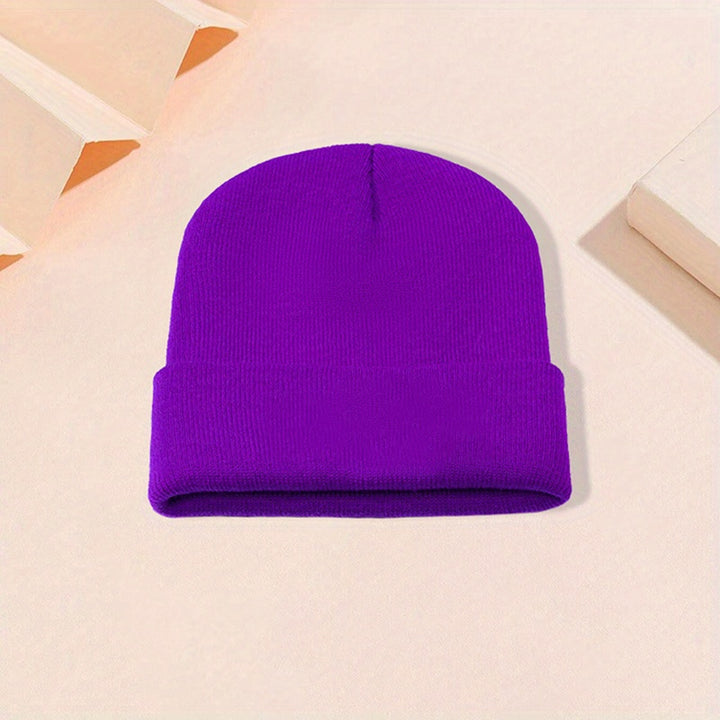 Trendy Candy Color Basic Beanie Simple Casual Knit Hats Elastic Coldproof Skull Cap Cuffed Beanies For Women Men Autumn & Winter