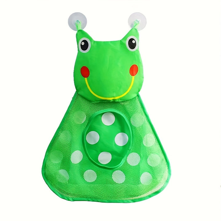 1Pc/2pcs Kawaii Animal Design Mesh Toys Storage Hanging Bag, Versatile Bathroom Wall Mounted Organizer