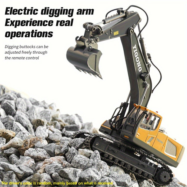Dig Into Realistic Fun!
This 11-channel RC excavator features 2.4G remote control, durable alloy & plastic design, and powerful functions for lifelike digging action. Perfect for kids aged 6–10.the perfect gift! 🎁 🚧