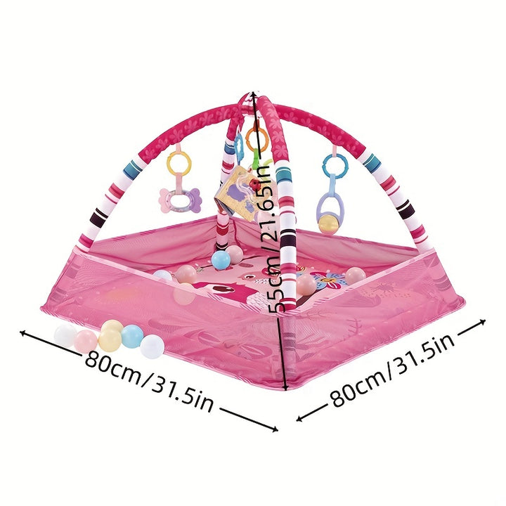 18-in-1 Fun for Little Explorers!
This baby activity gym set includes a soft crawling mat, ball pit, safety fence, and sensory toys—designed to support movement, coordination, and early learning. Perfect for newborns and toddlers.👶