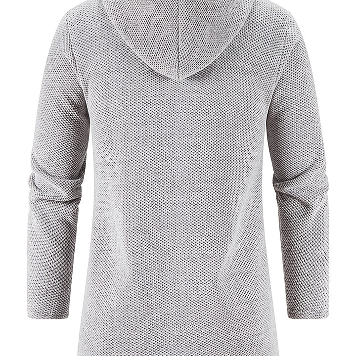 Men's Autumn And Winter Plush Thick Warm Mid Length Hooded Cardigan Best Sellers