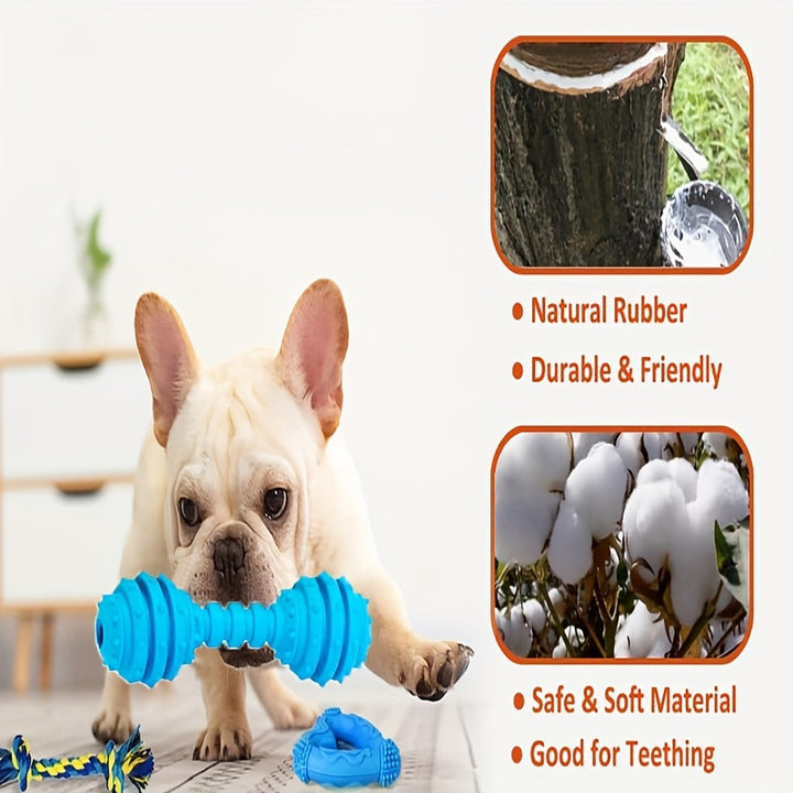 20 Packs Puppy Chew Toys - Dog Teething Toys For Puppies, Puppy Toys Teething Rings And Durable Ropes, Blue Rubber Toy Bundle For Small Dogs, Cute Interactive Dog Balls For Small Breed