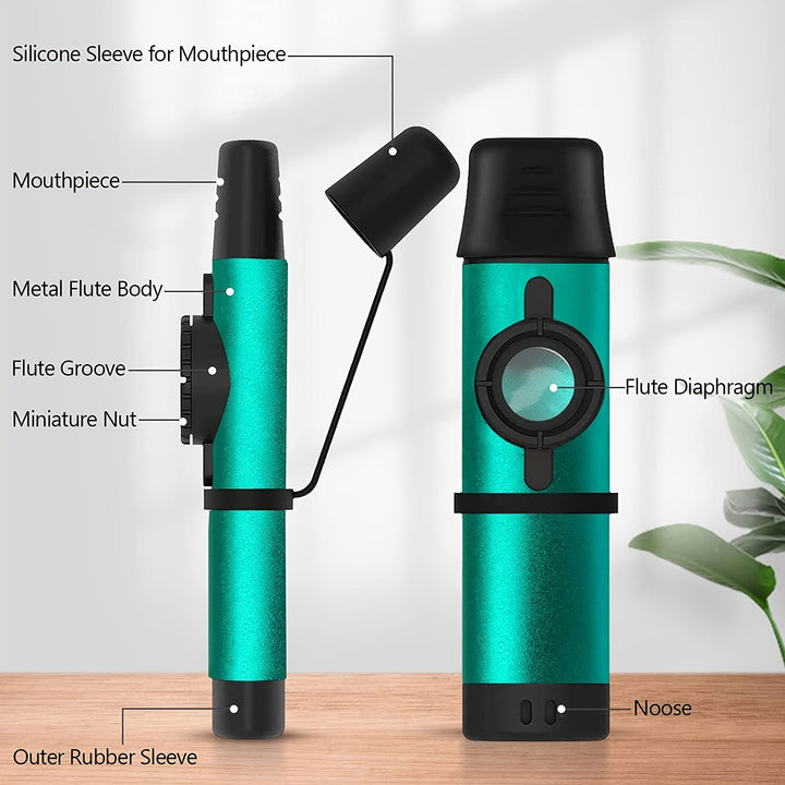 Electronic Music Kazoo With Pickup Metal Kazoo Niche Musical Instrument Easy To Learn Music Gift Good Companion For Guitar