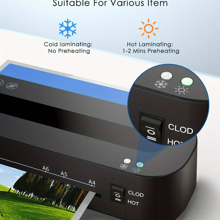 High Quality A4 Cold Hot Laminator Machine For School Office Home Suitable For U
