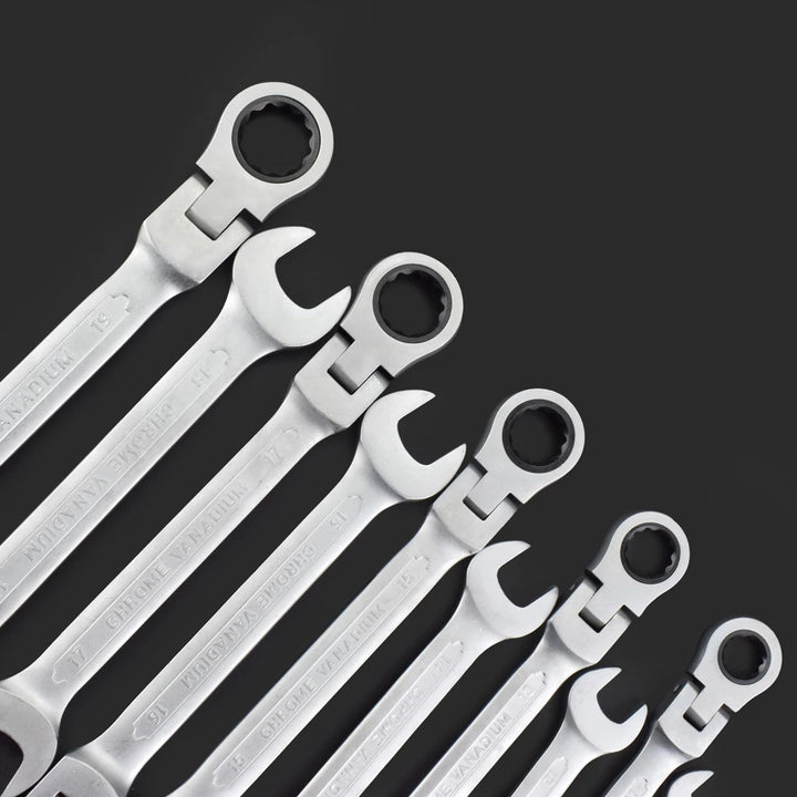 1pc/12pcs, Ratchet Wrench With Flexible Head, Dual-use Ratchet Tool Automotive Hand Tool Ratchet Wrench