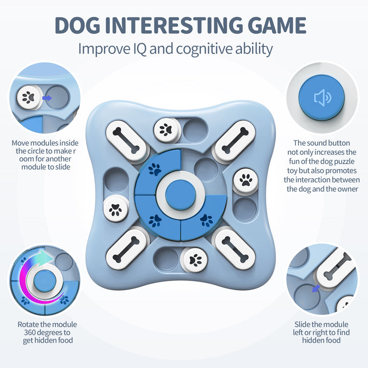 SmartDog IQ Challenge Treat Puzzle Toy - Exciting Squeaky Games to Engage & Enrich Your Pups Mind, Perfect for Dogs of All Sizes!